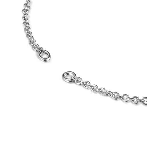 Tous Gargantilla de plata de anilla pequeña 42 cm. Hold Última moda