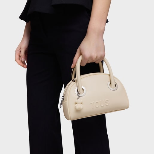 Tous Bowling pequeño beige TOUS Poppy Venta caliente