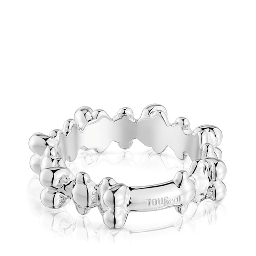 Tous Anillo mediano de plata motivos oso Bold Bear Rebajas baratas