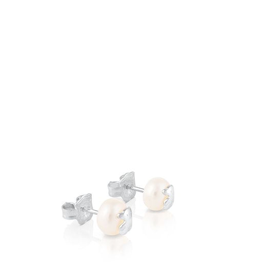 Tous Pendientes de plata y perlas TOUS Bear Precio de fábrica