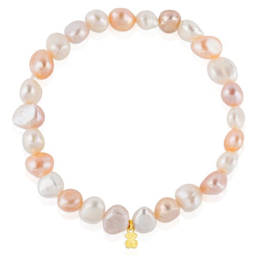 Tous Pulsera de oro y perlas cultivadas barrocas TOUS Pearls Superdescuento