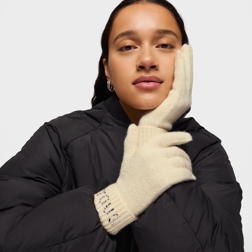 Tous Guantes beige TOUS Crystal Precio ultrabajo