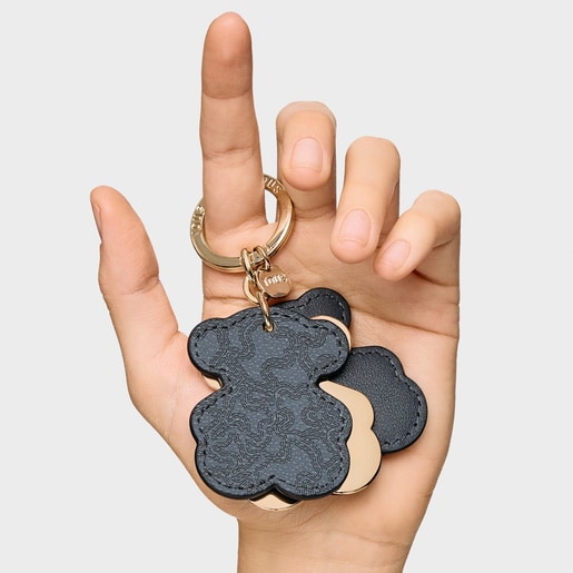 Tous Llavero negro Triple Bear Rebajas