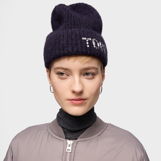 Tous Gorro beanie azul marino TOUS Crystal Venta caliente