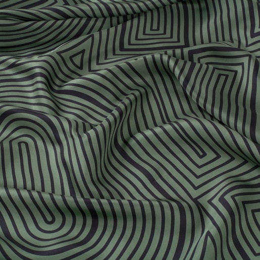 Tous Pañuelo cuadrado verde arcilla TOUS Maze