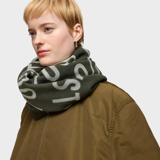 Tous Foulard caqui TOUS Round Logo Descuento