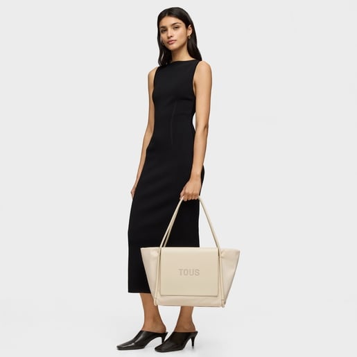 Tous Capazo grande beige TOUS Silhouette Soft Promoción por tiempo limitado