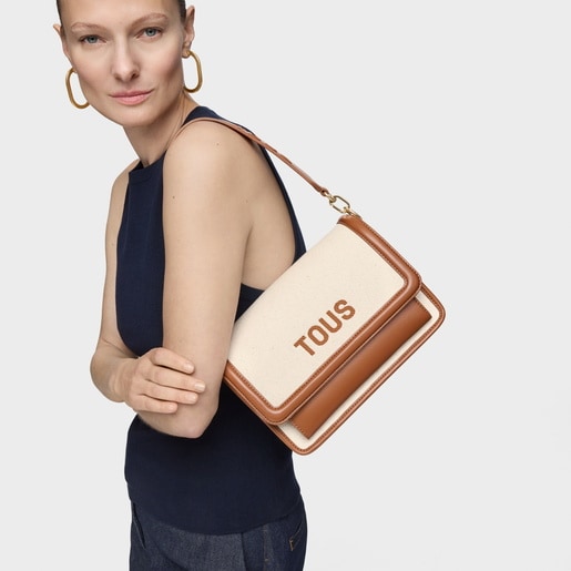 Tous Bandolera mediana camel Audree Canvas Ahorra y exporta