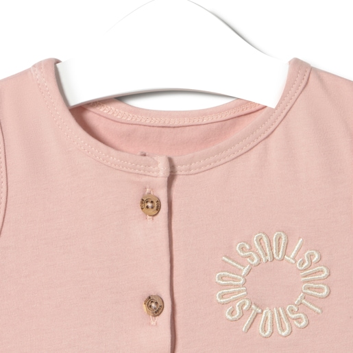 Tous Pelele corto de bebé Classic rosa Descuento por venta flash
