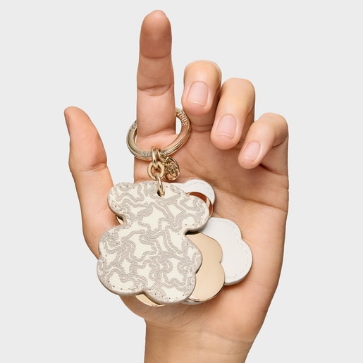 Tous Llavero beige Triple Bear Precio de fábrica