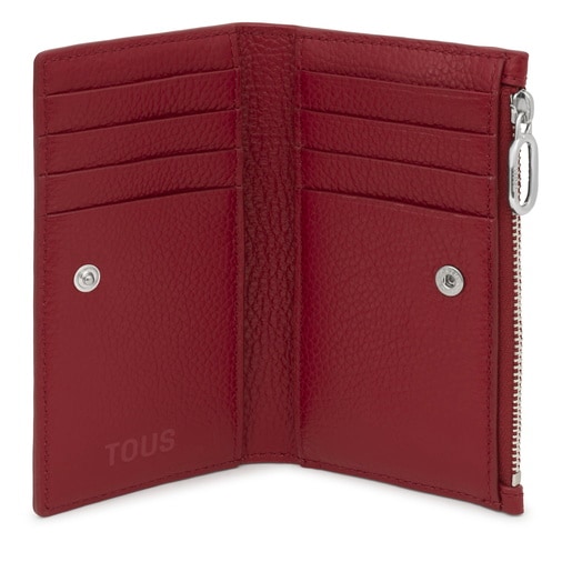 Tous Cartera de piel granate TOUS Buckles Tienda de fábrica