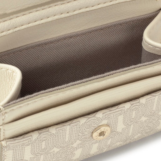 Tous Monedero tarjetero colgante beige TOUS Buckles Silhouette En oferta