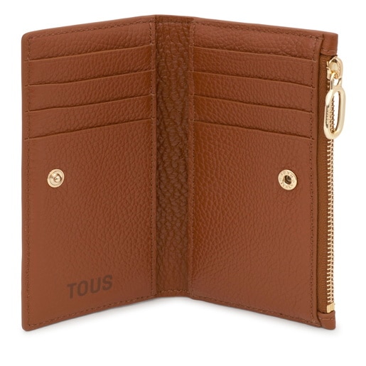 Tous Cartera de piel camel TOUS Buckles Última moda